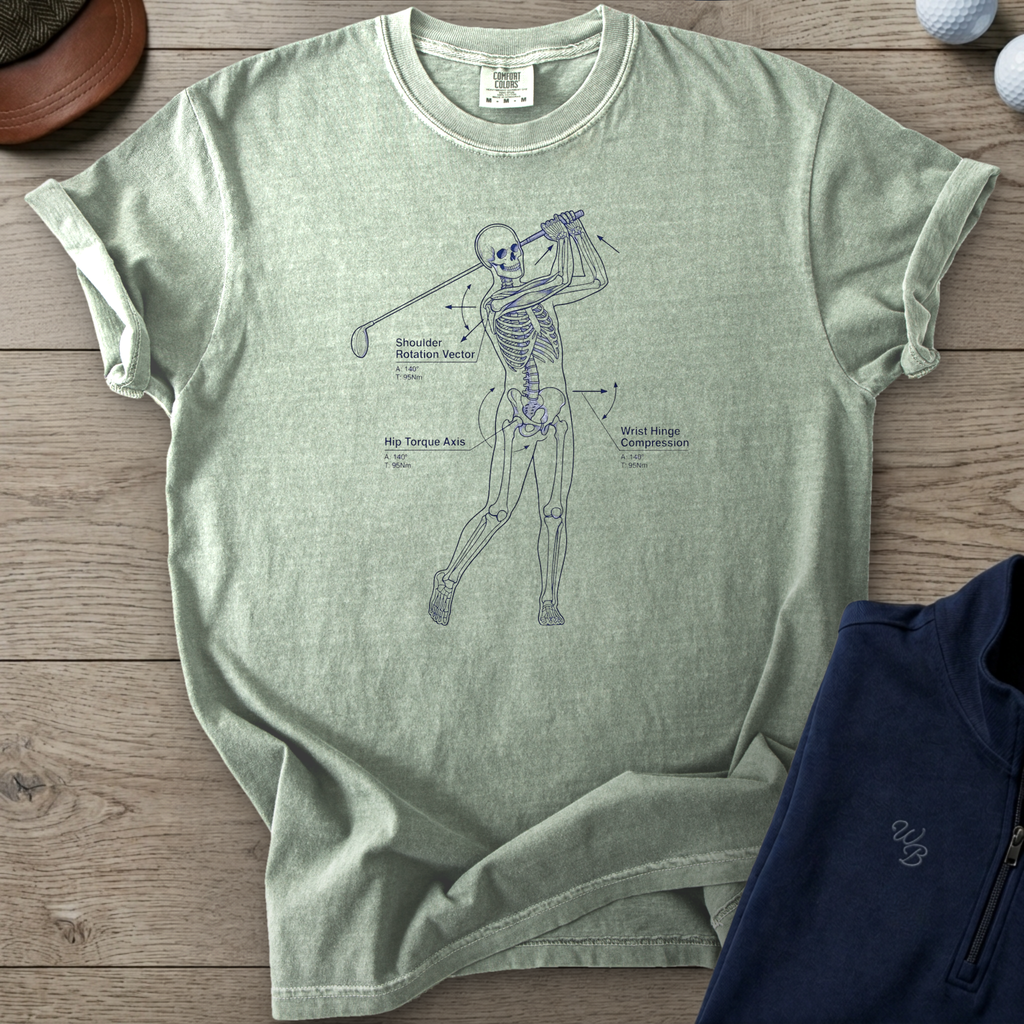 Golf Swing Mechanics Heavyweight Tee — Bay t-shirt