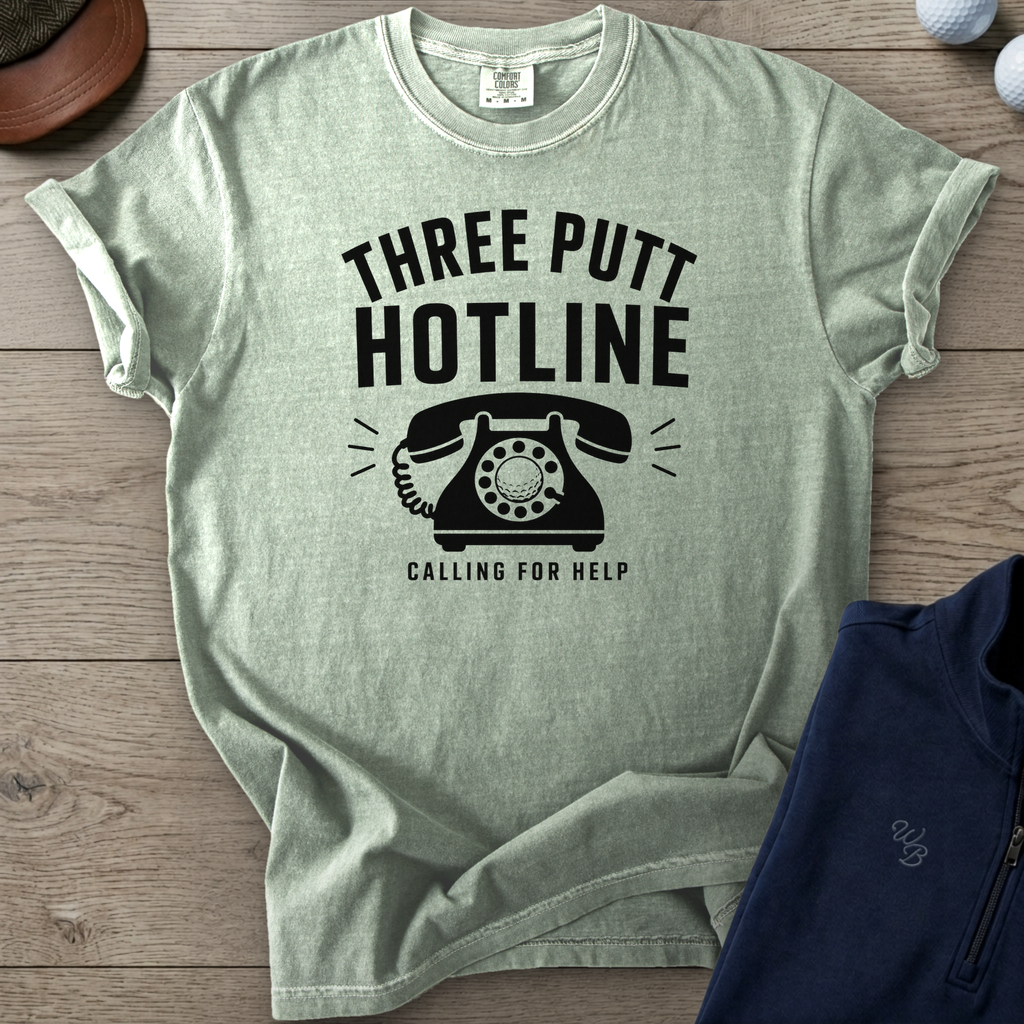 Three Putt Hotline Heavyweight Tee — Bay t-shirt