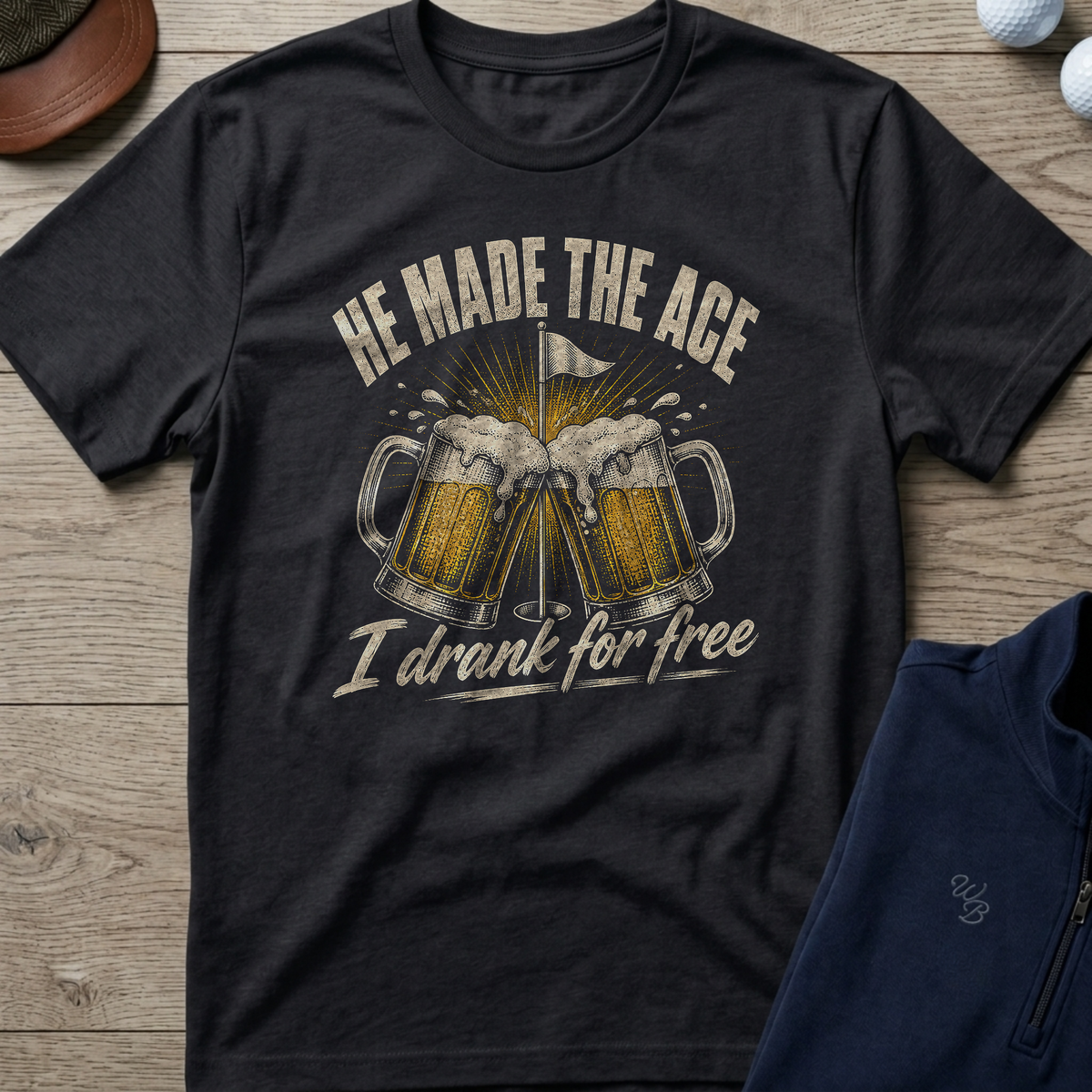 He Made The Ace — Black t-shirt