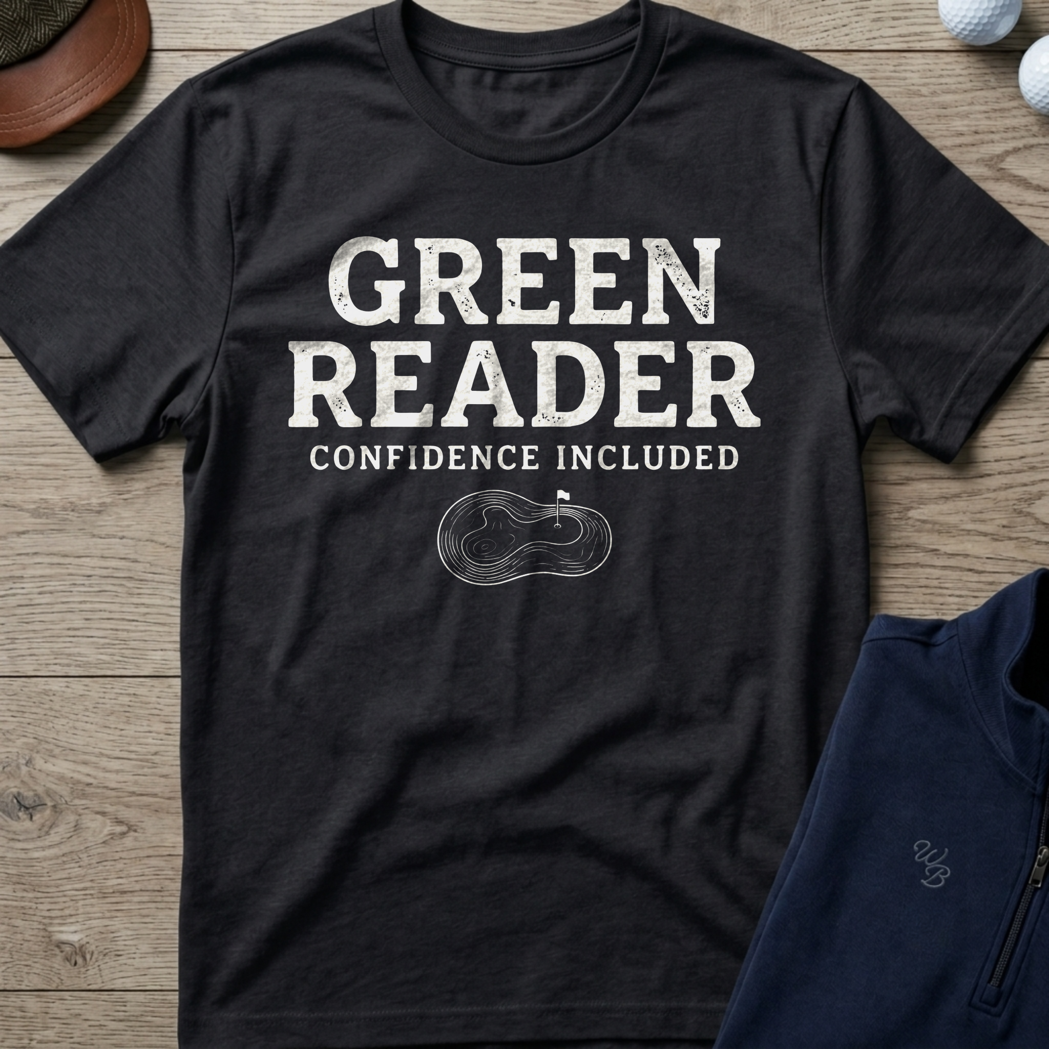 Green Reader — Black t-shirt