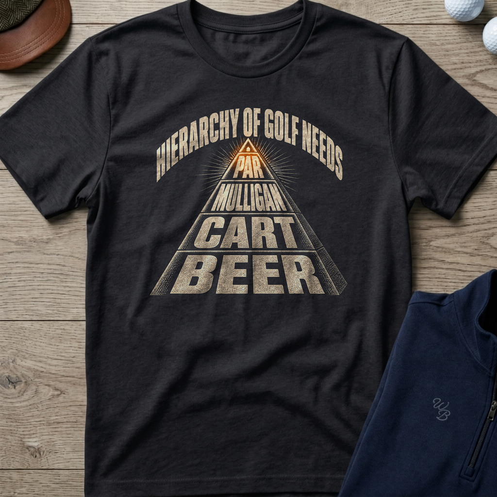 The Golf Pyramid — Black t-shirt