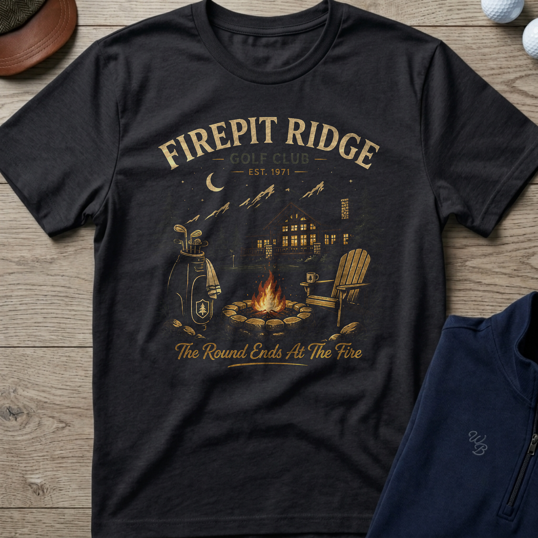 Firepit Ridge — Black t-shirt