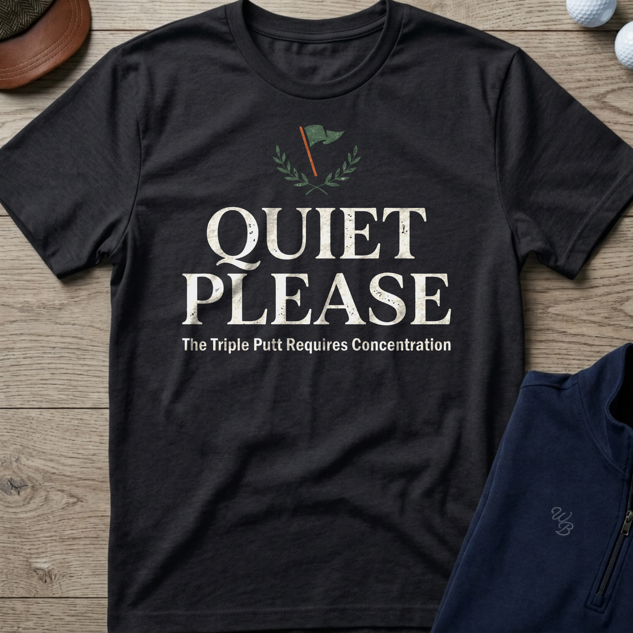 Quiet Please — Black t-shirt