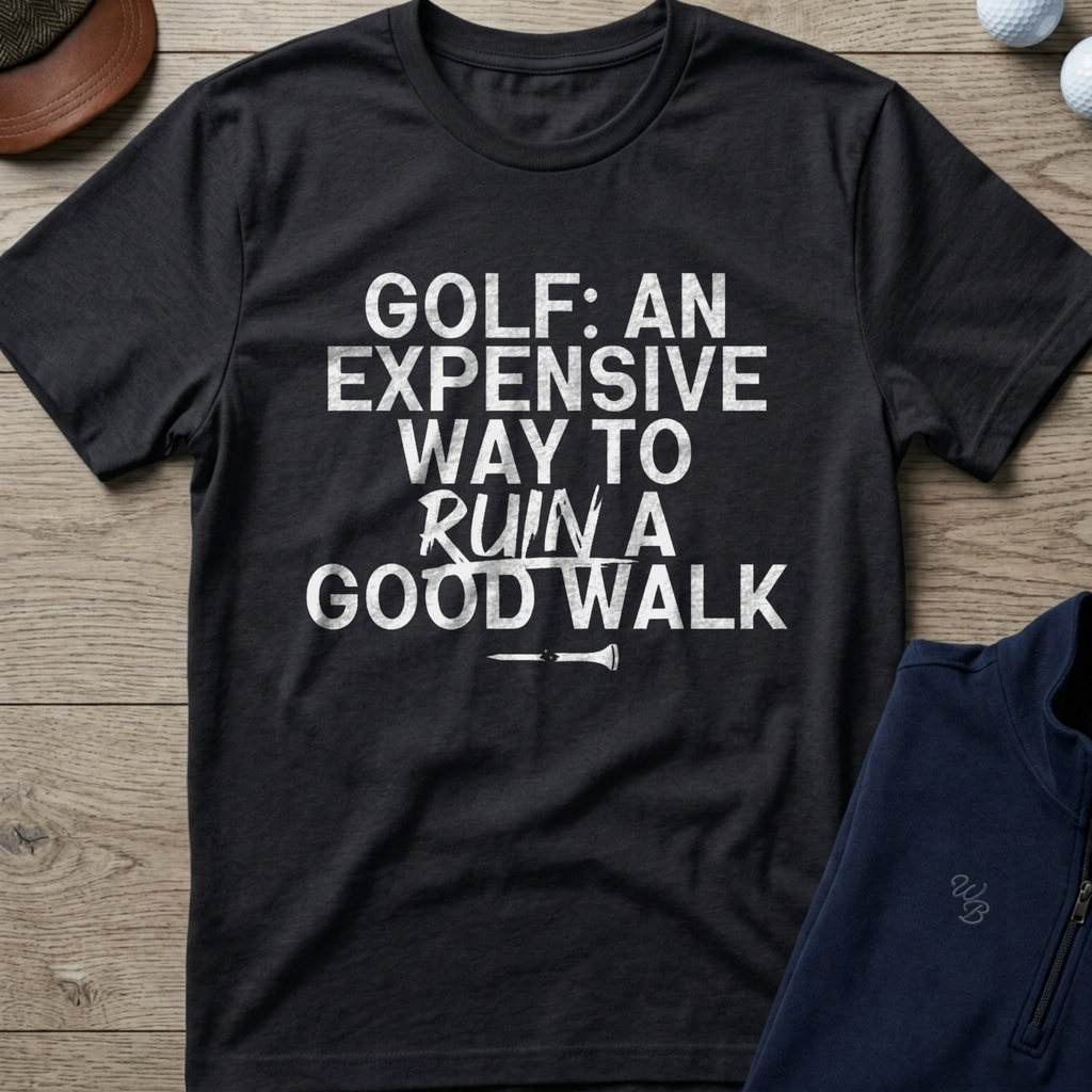 Good Walk Ruined — Black t-shirt