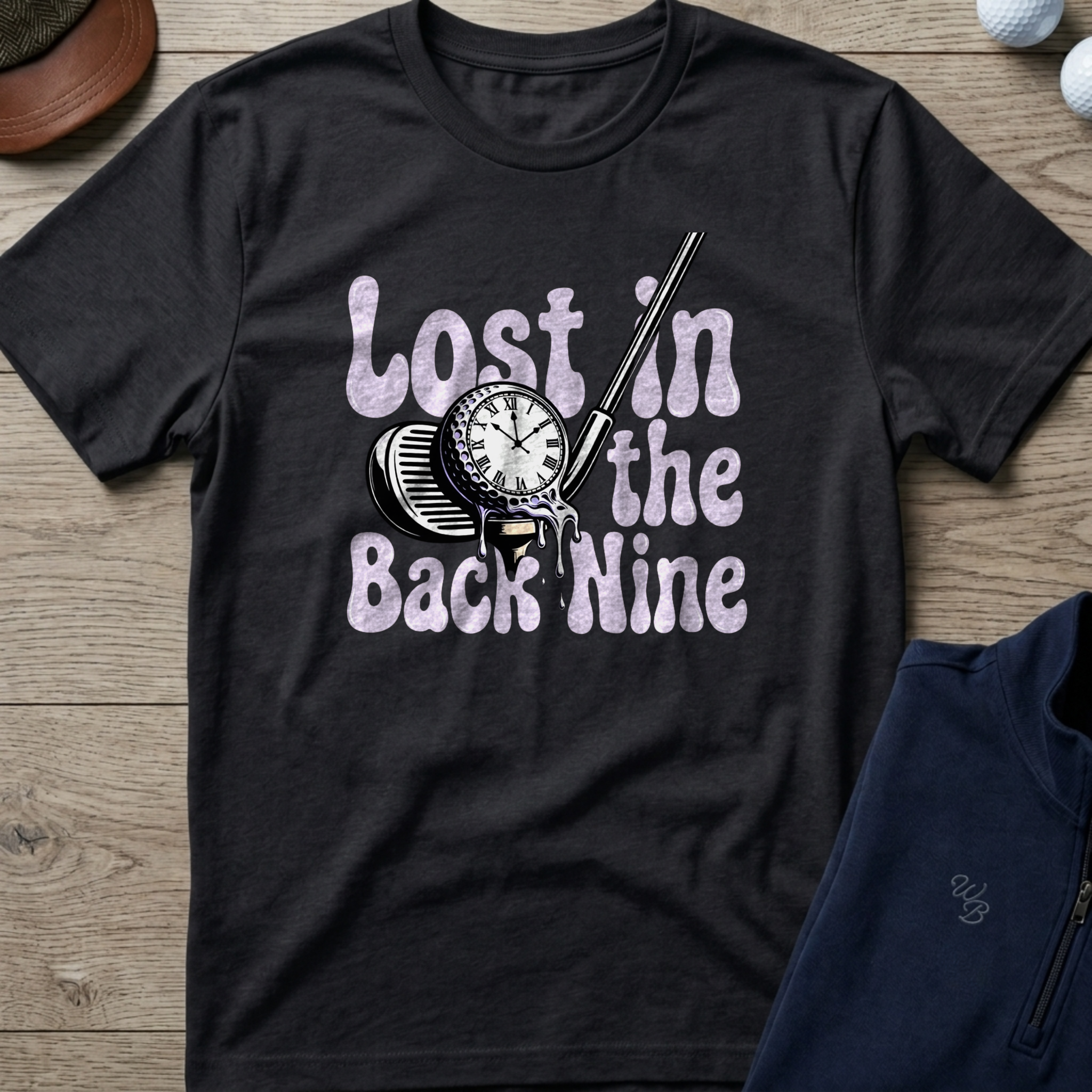 Lost In The Back Nine — Black t-shirt