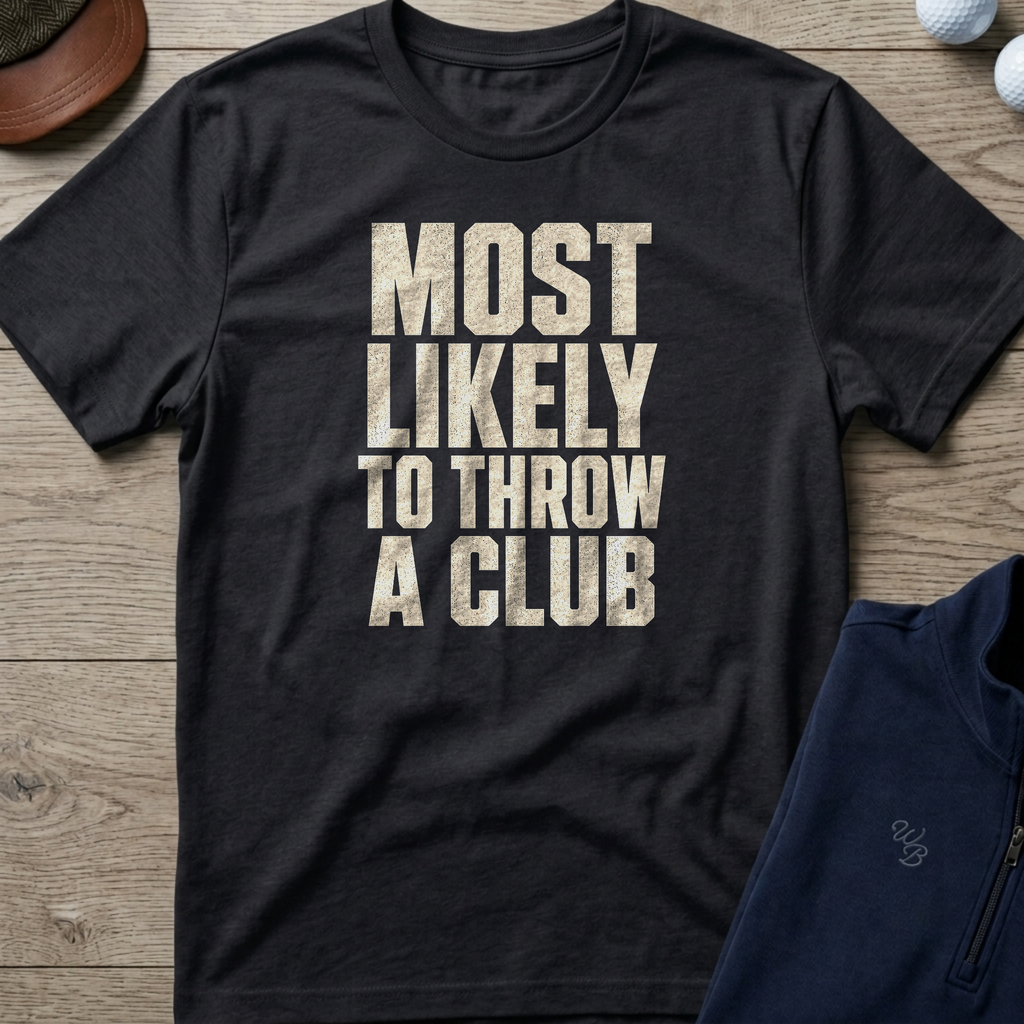 Throw A Club — Black t-shirt