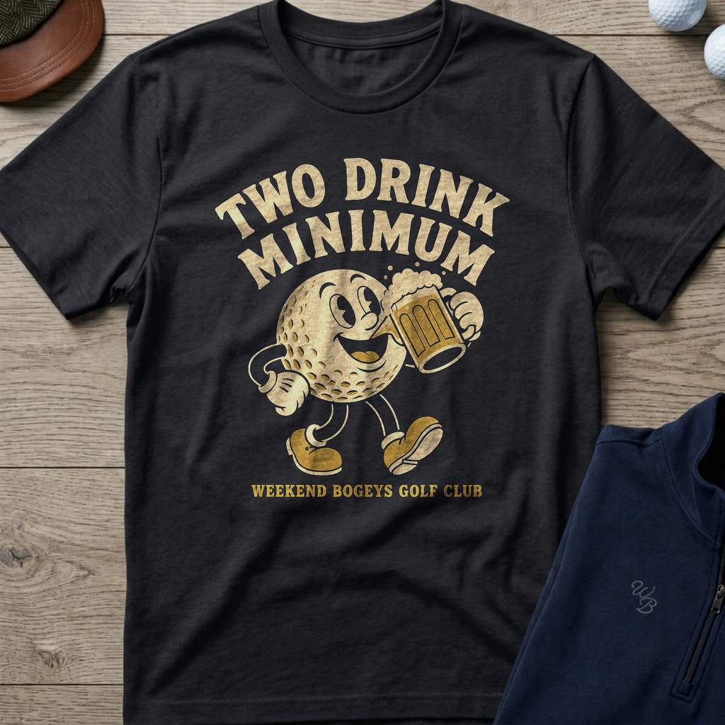 Two Drink Minimum — Black t-shirt