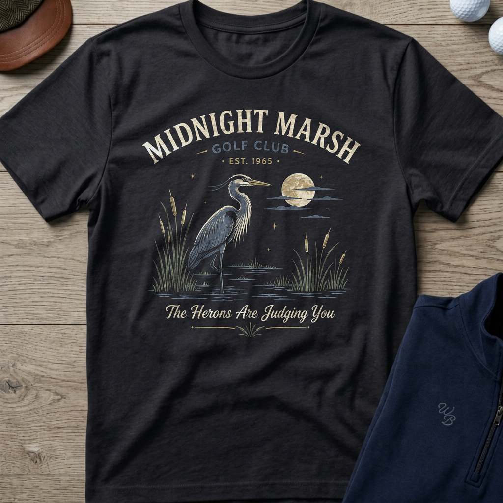 Midnight Marsh — Black t-shirt