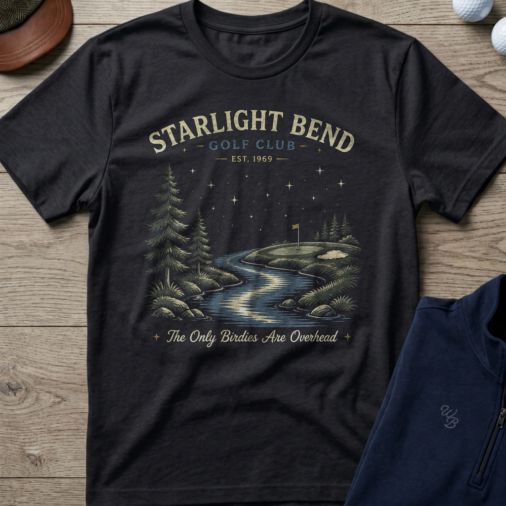 Starlight Bend — Black t-shirt