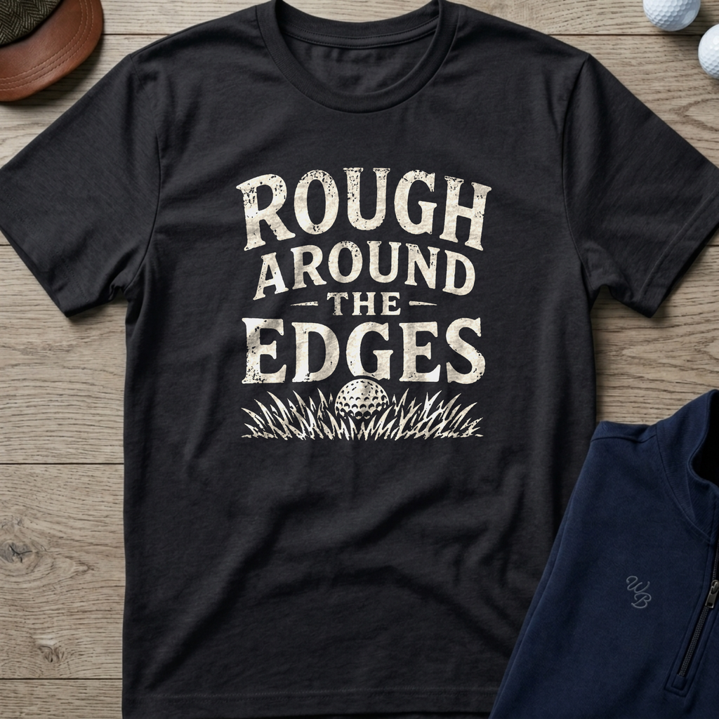 Rough Around The Edges — Black t-shirt