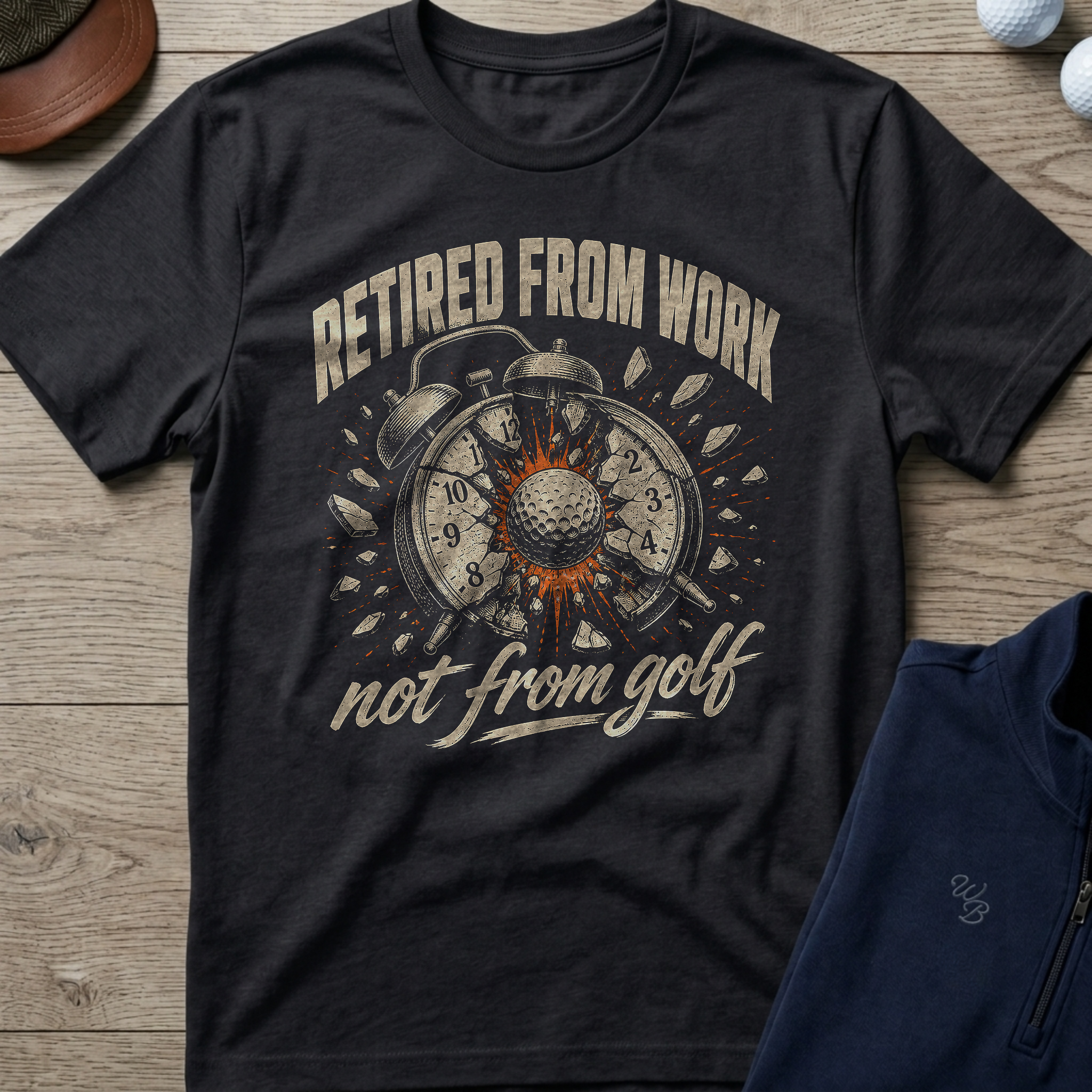 Retired From Work — Black t-shirt