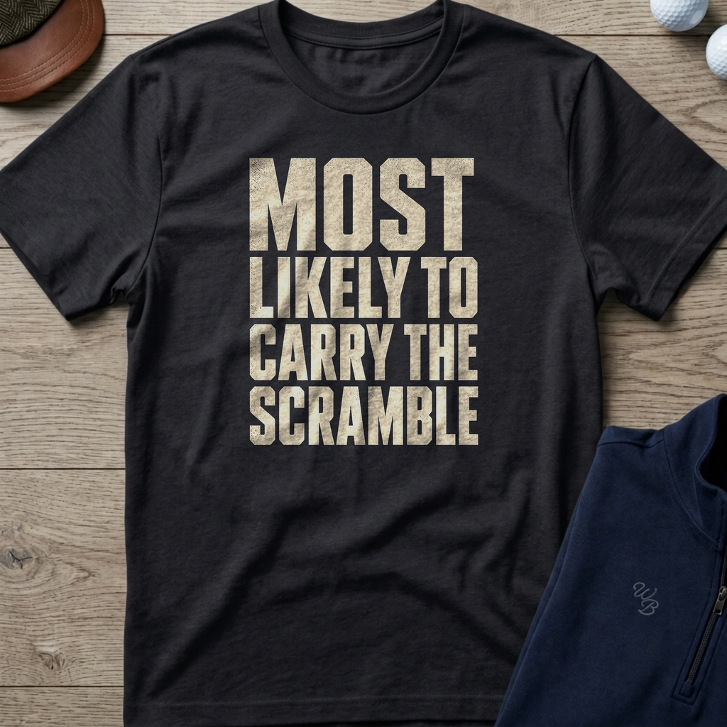 Carry The Scramble — Black t-shirt