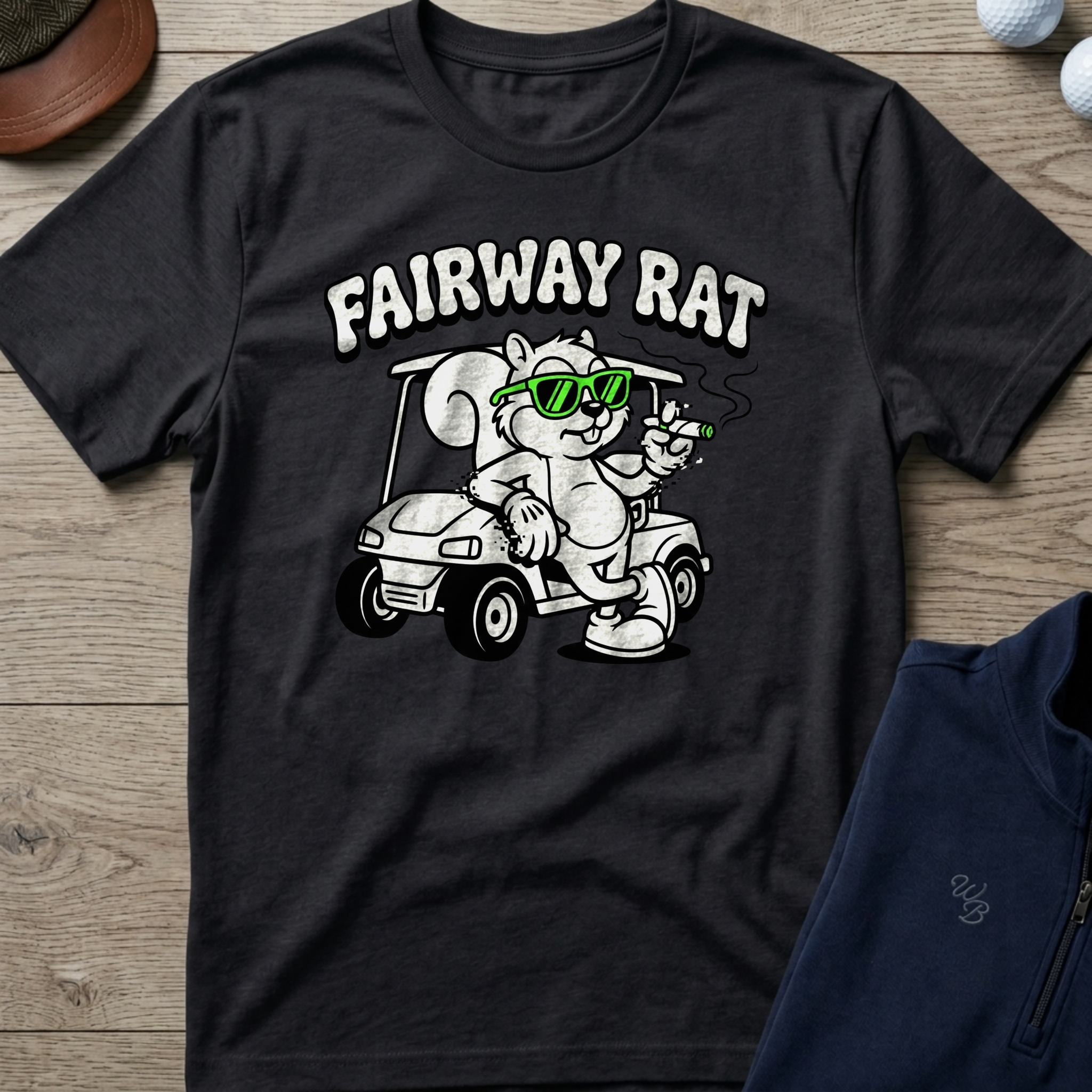 Fairway Rat — Black t-shirt