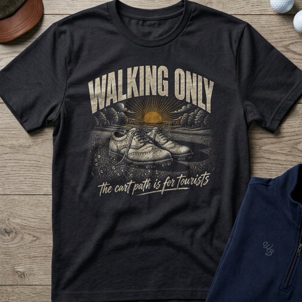 Walking Only — Black t-shirt