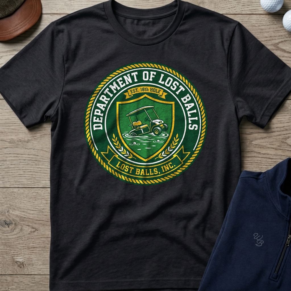 Dept. Of Lost Balls — Black t-shirt