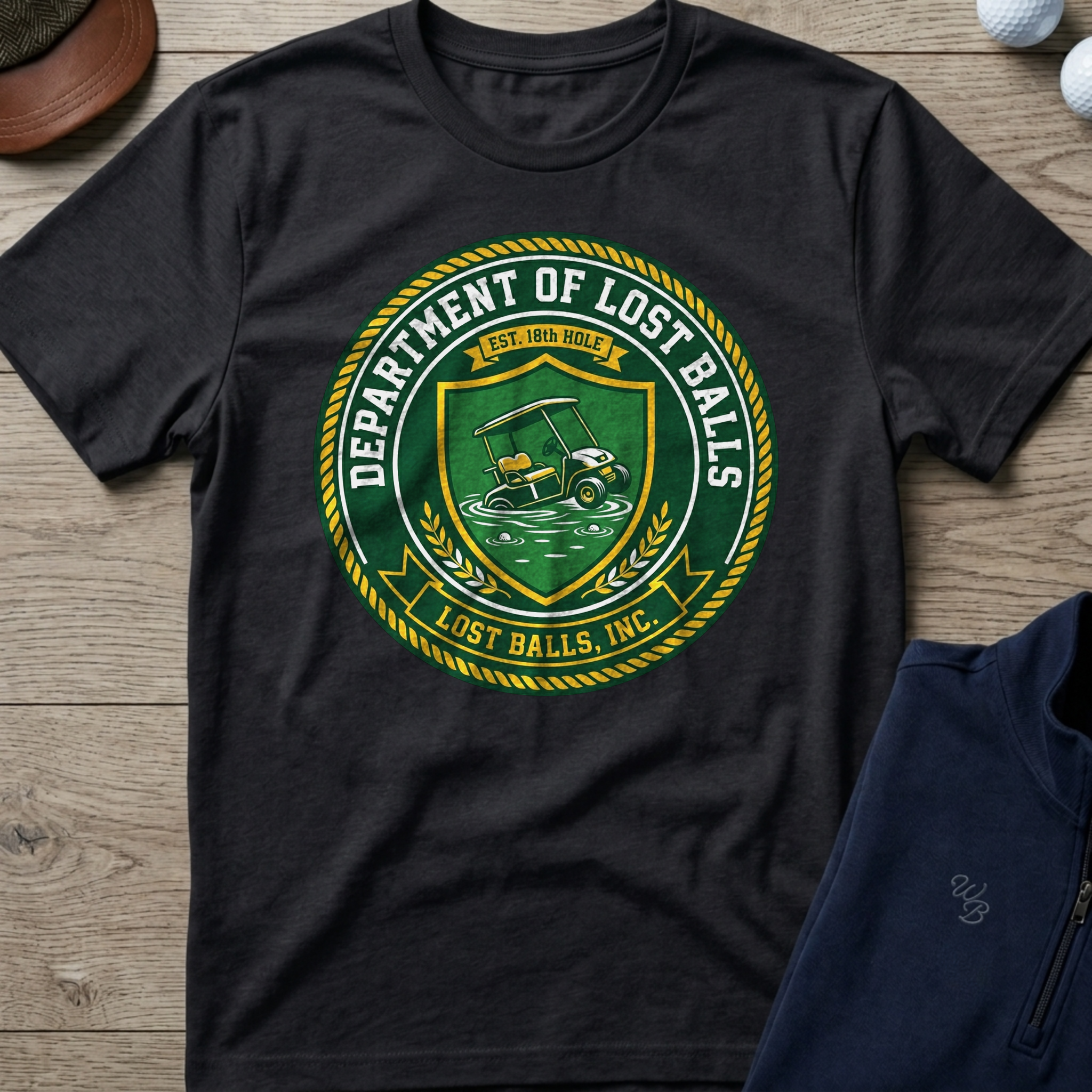 Dept. Of Lost Balls — Black t-shirt