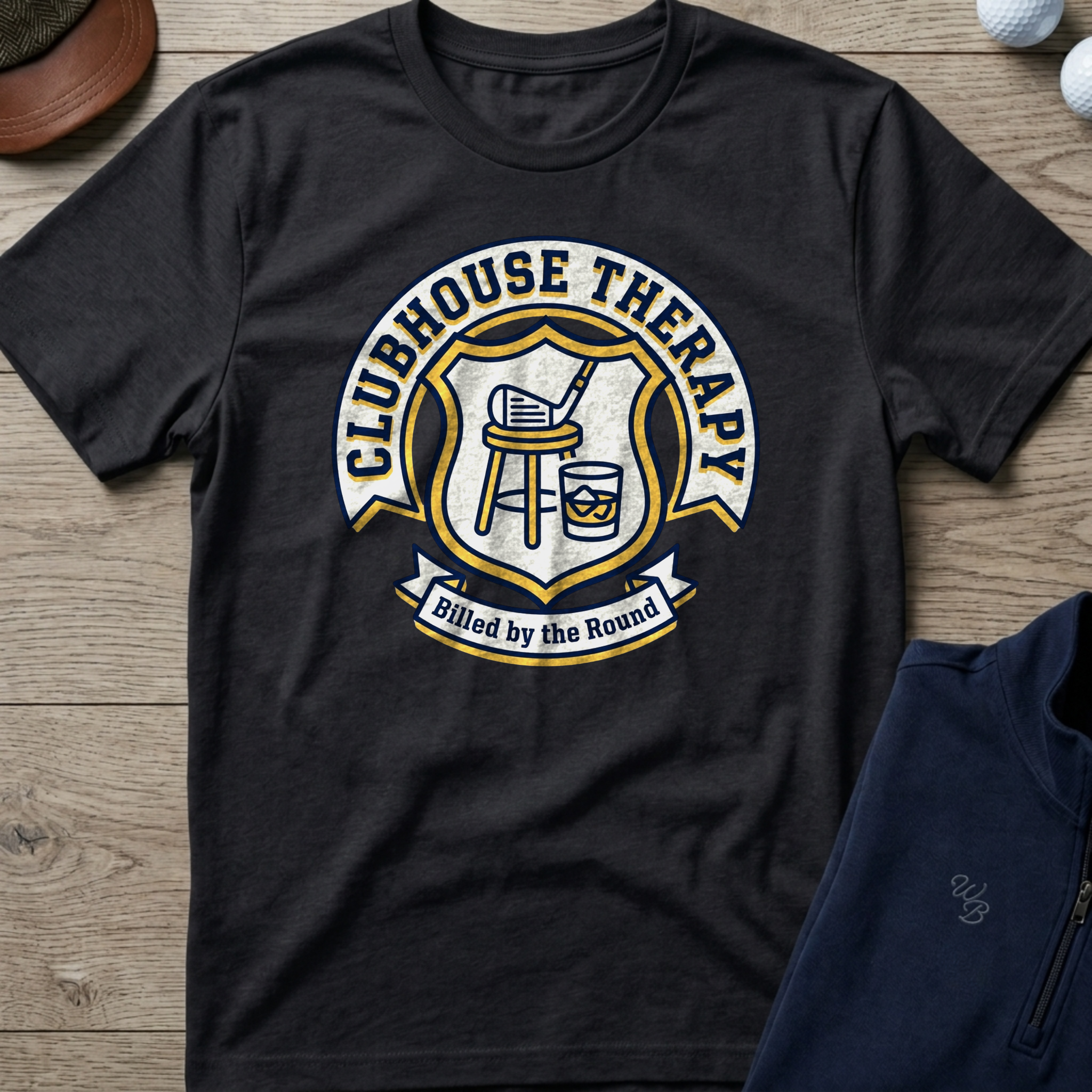 Clubhouse Therapy — Black t-shirt