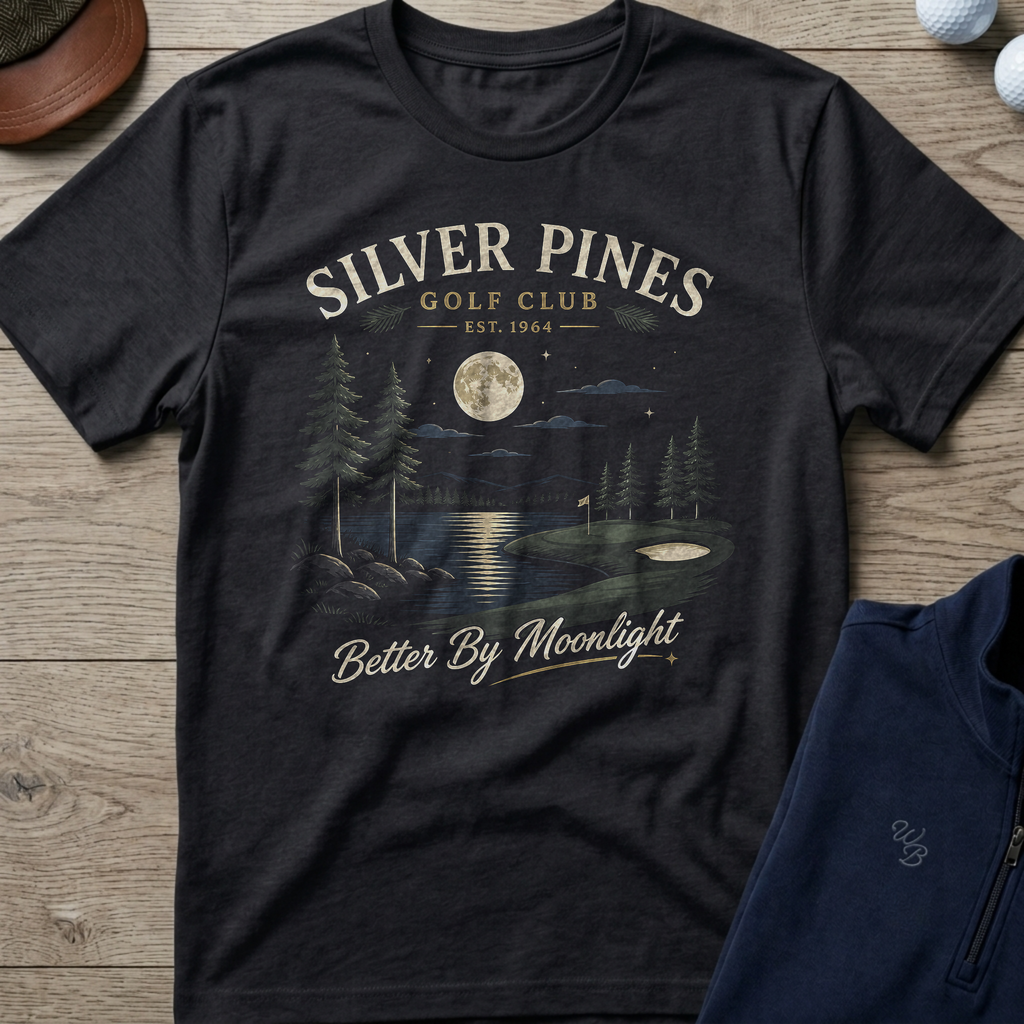 Silver Pines — Black t-shirt