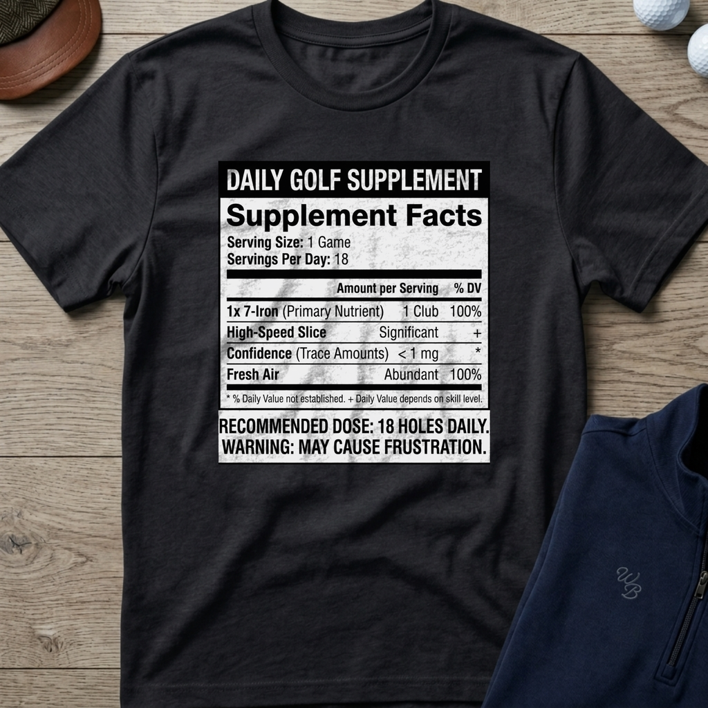 Daily Golf Supplement — Black t-shirt