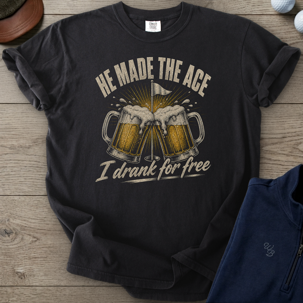 He Made The Ace Heavyweight Tee — Black t-shirt