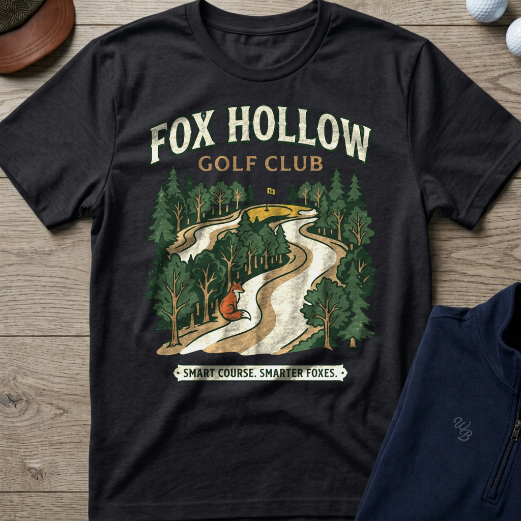 Fox Hollow — Black t-shirt