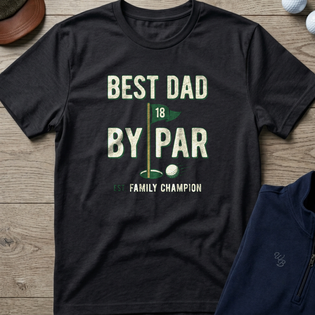 Best Dad By Par — Black t-shirt