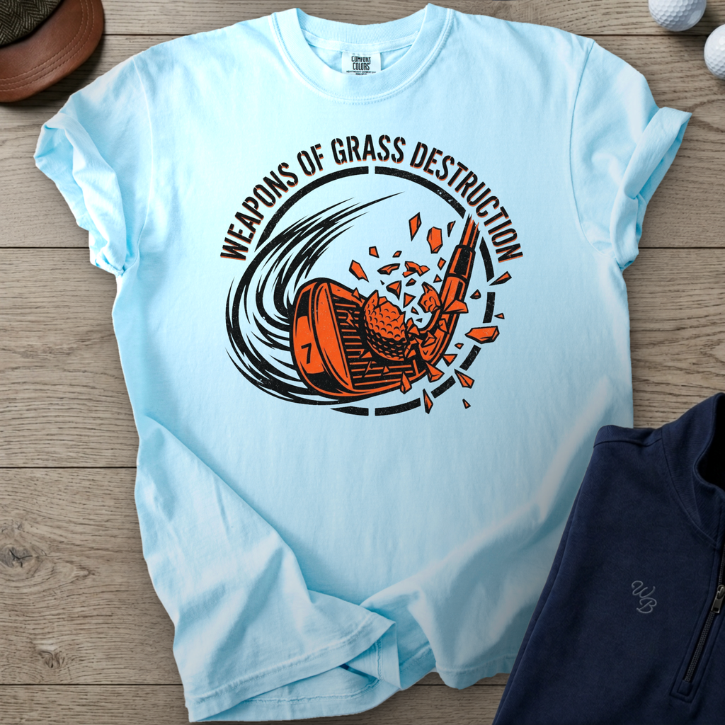 Grass Destruction Heavyweight Tee — Chambray t-shirt