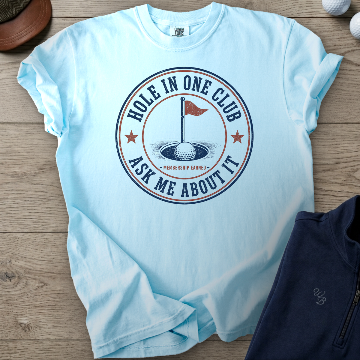Hole In One Club Heavyweight Tee — Chambray t-shirt