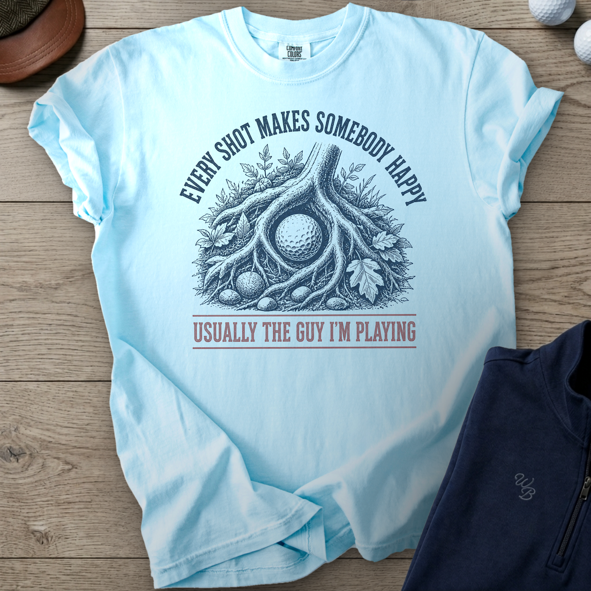 Somebody's Happy Heavyweight Tee — Chambray t-shirt
