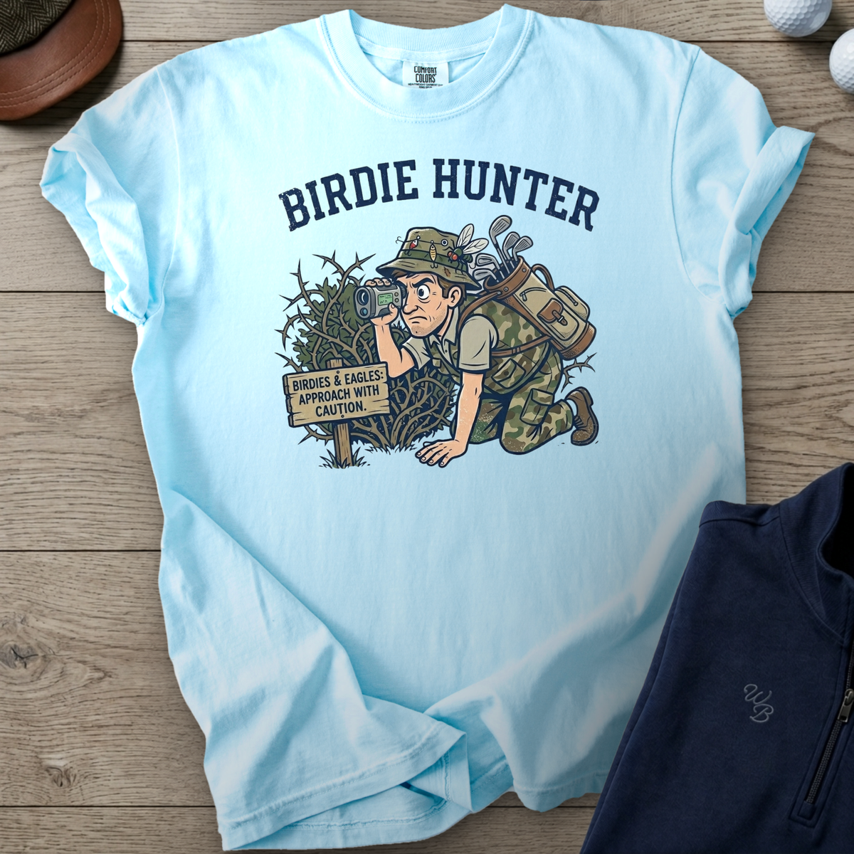 Birdie Hunter Heavyweight Tee — Chambray t-shirt