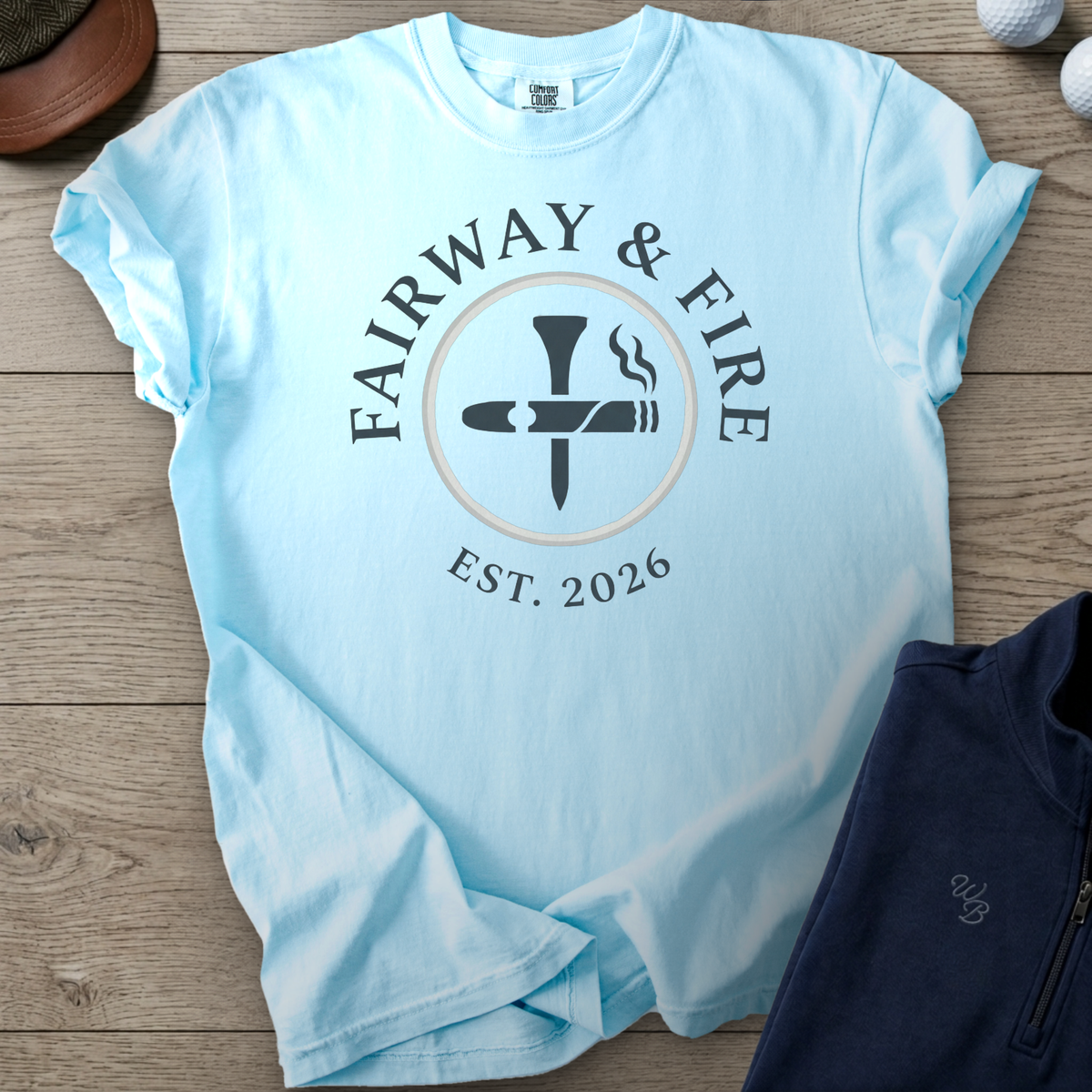 Fairway & Fire Heavyweight Tee — Chambray t-shirt