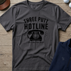 Three Putt Hotline — Charcoal t-shirt