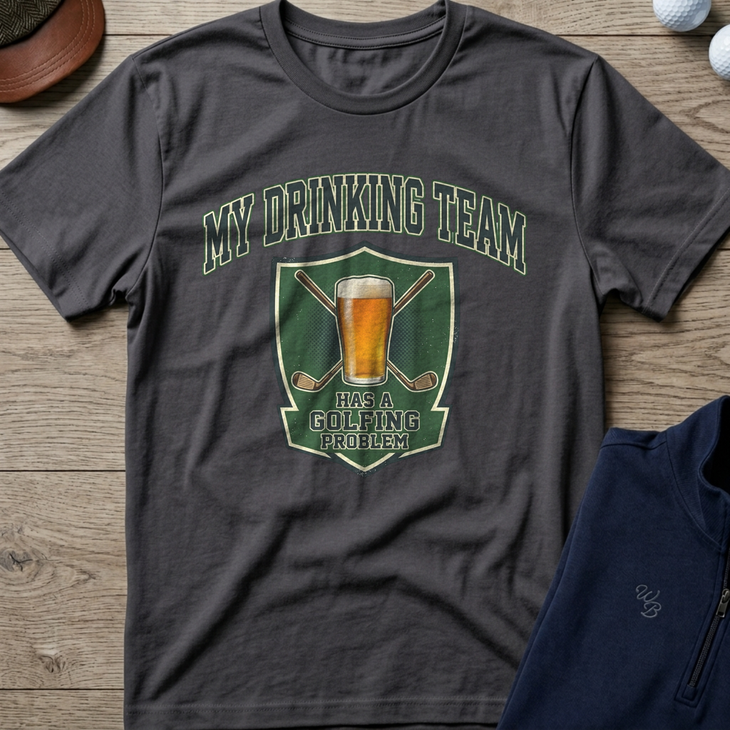 Drinking Team Graphic — Charcoal t-shirt