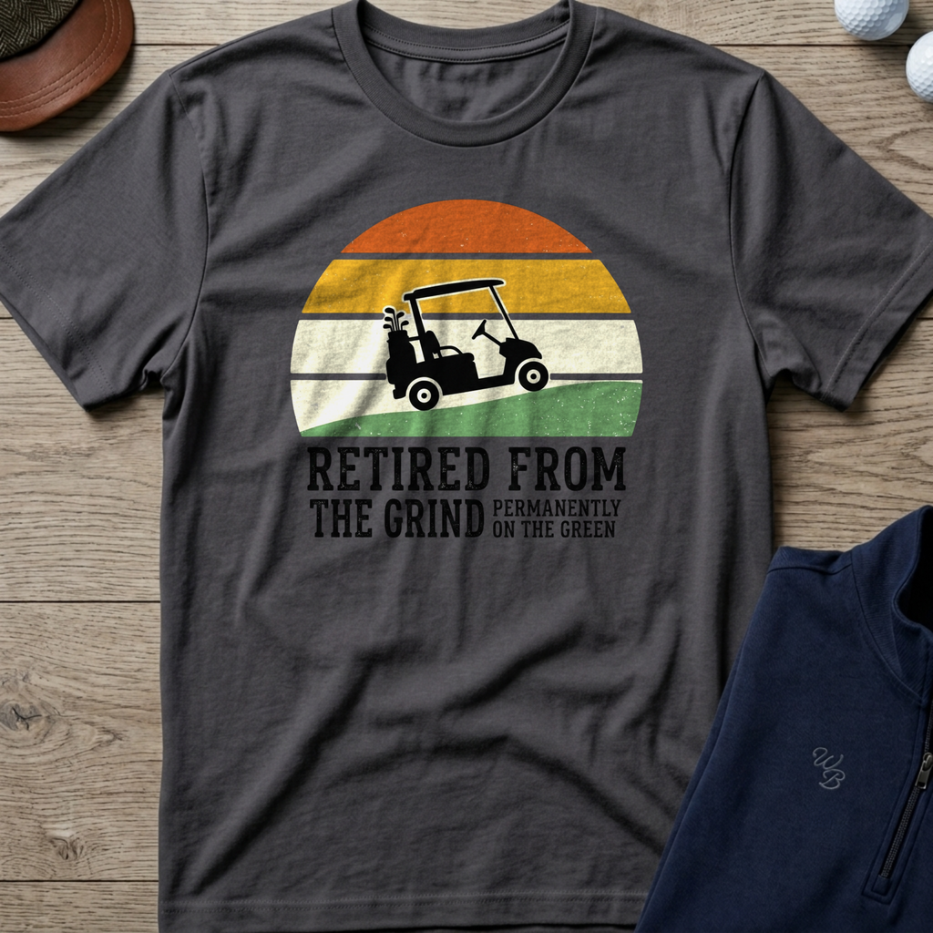 Retired From The Grind — Charcoal t-shirt