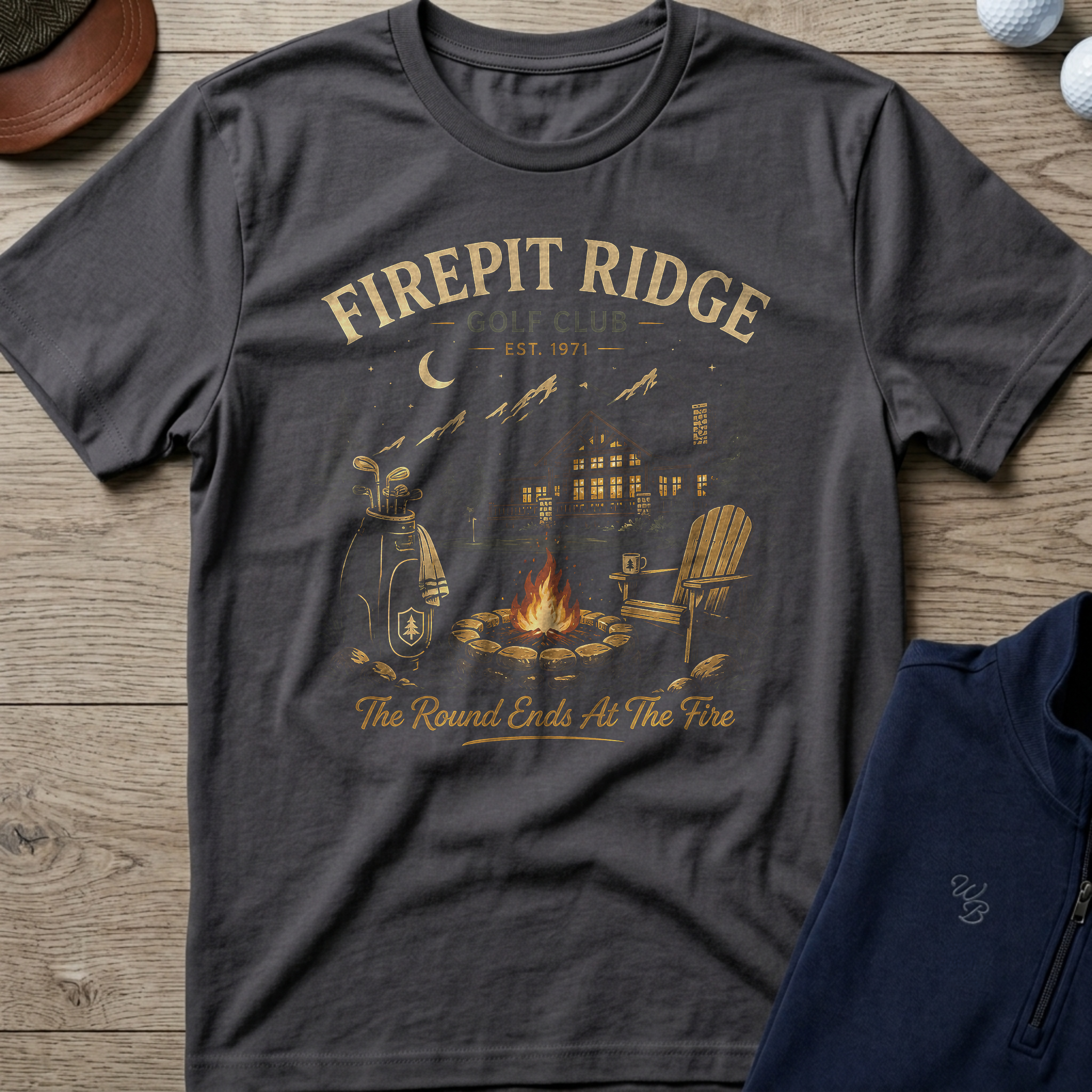 Firepit Ridge — Charcoal t-shirt