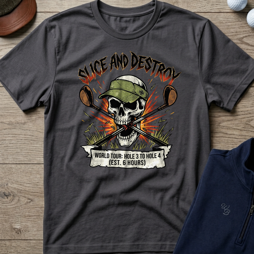 Slice & Destroy — Charcoal t-shirt