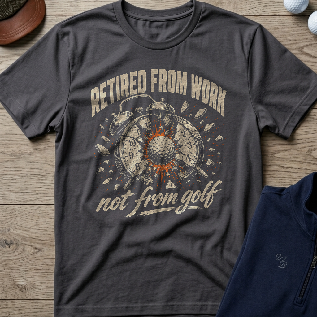 Retired From Work — Charcoal t-shirt