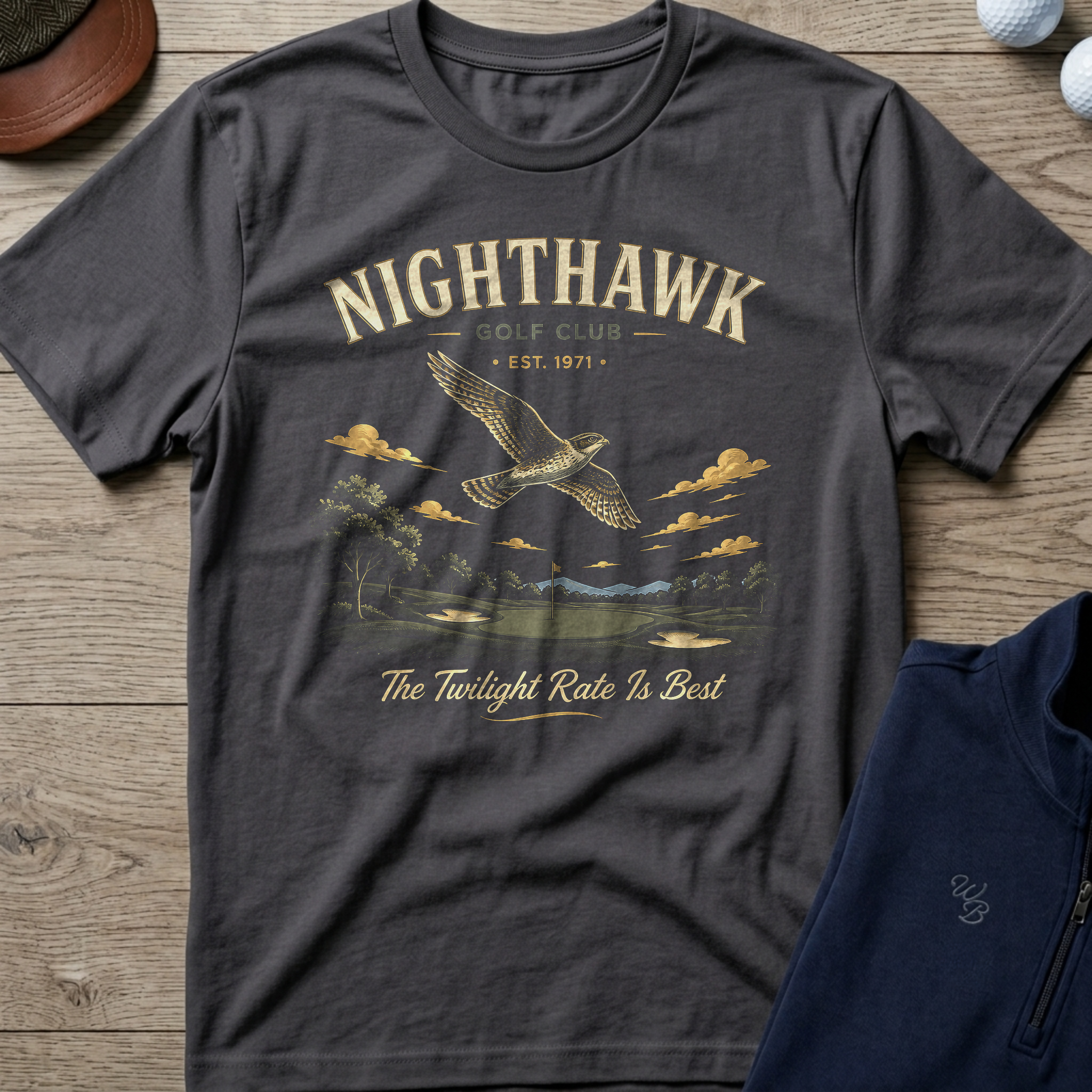 Nighthawk — Charcoal t-shirt