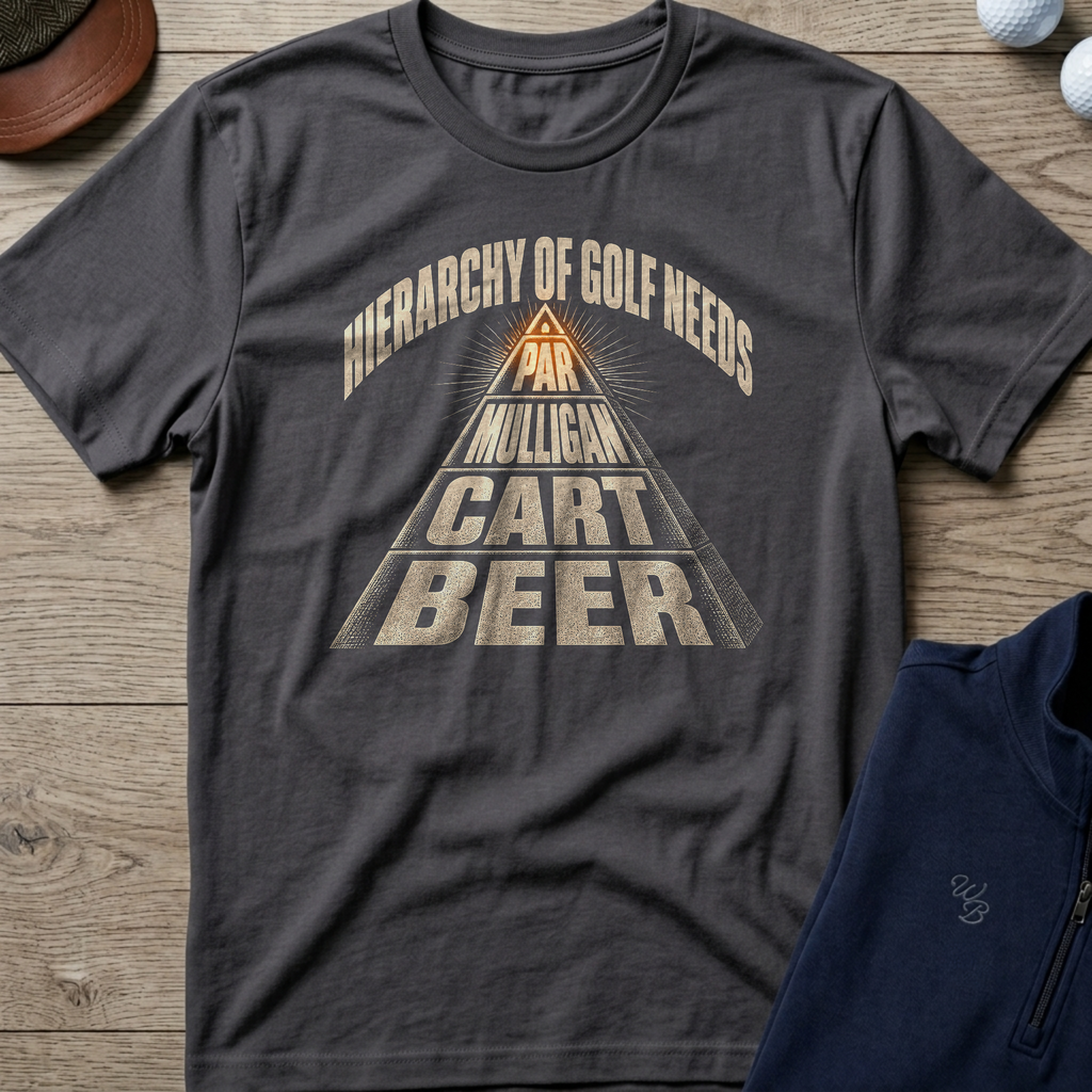 The Golf Pyramid — Charcoal t-shirt