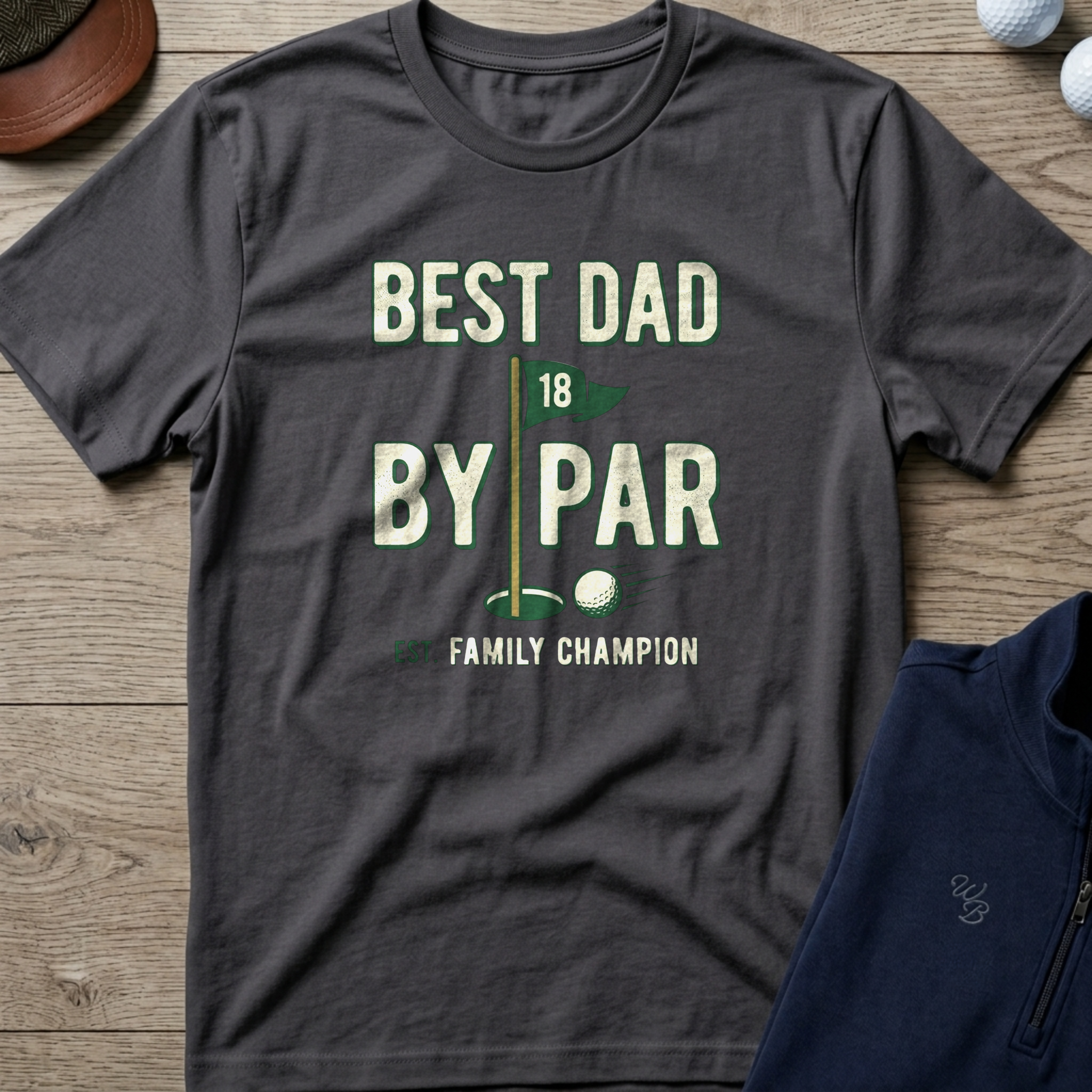 Best Dad By Par — Charcoal t-shirt