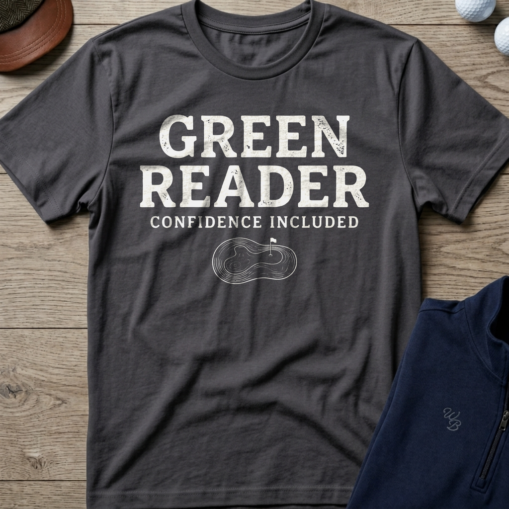 Green Reader — Charcoal t-shirt