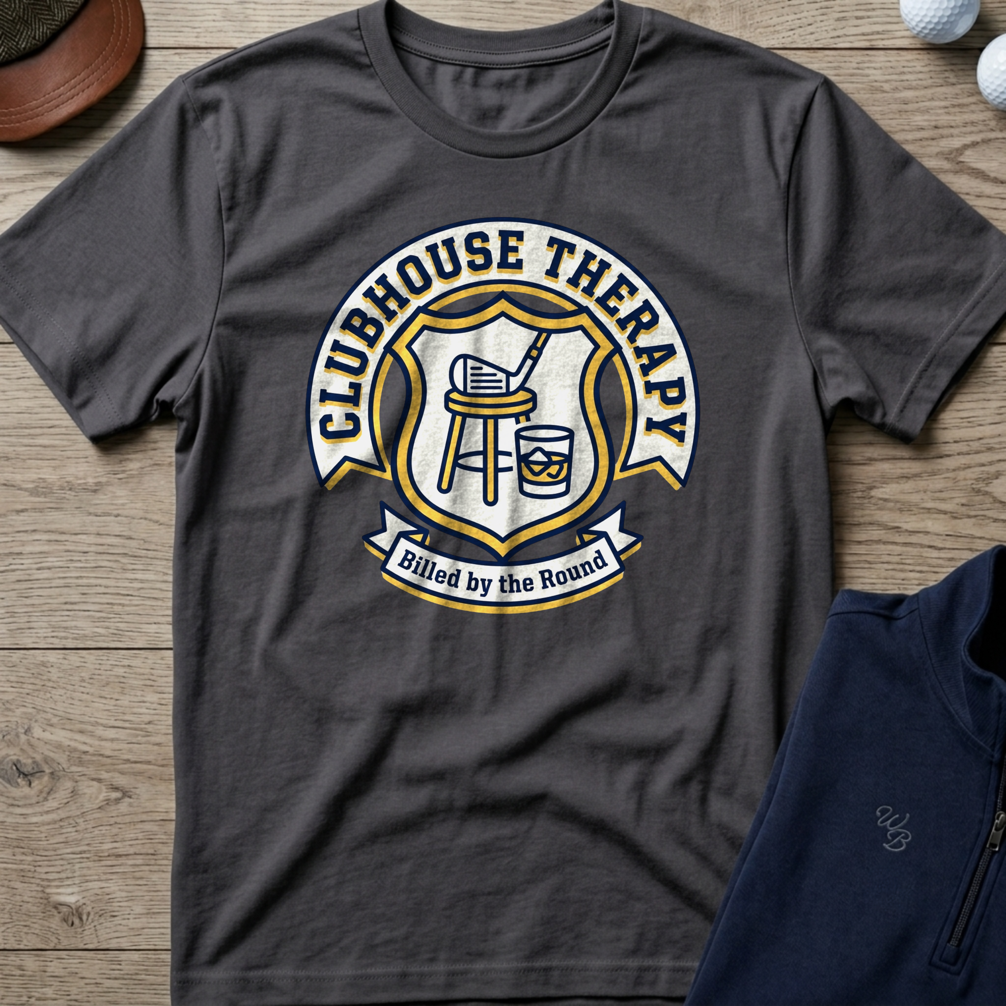 Clubhouse Therapy — Charcoal t-shirt
