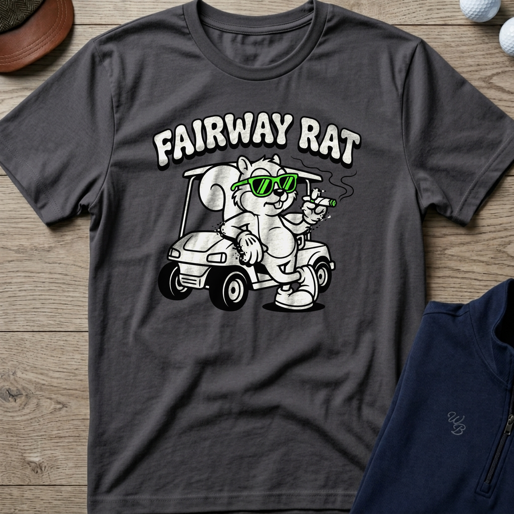 Fairway Rat — Charcoal t-shirt