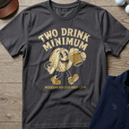 Two Drink Minimum — Charcoal t-shirt