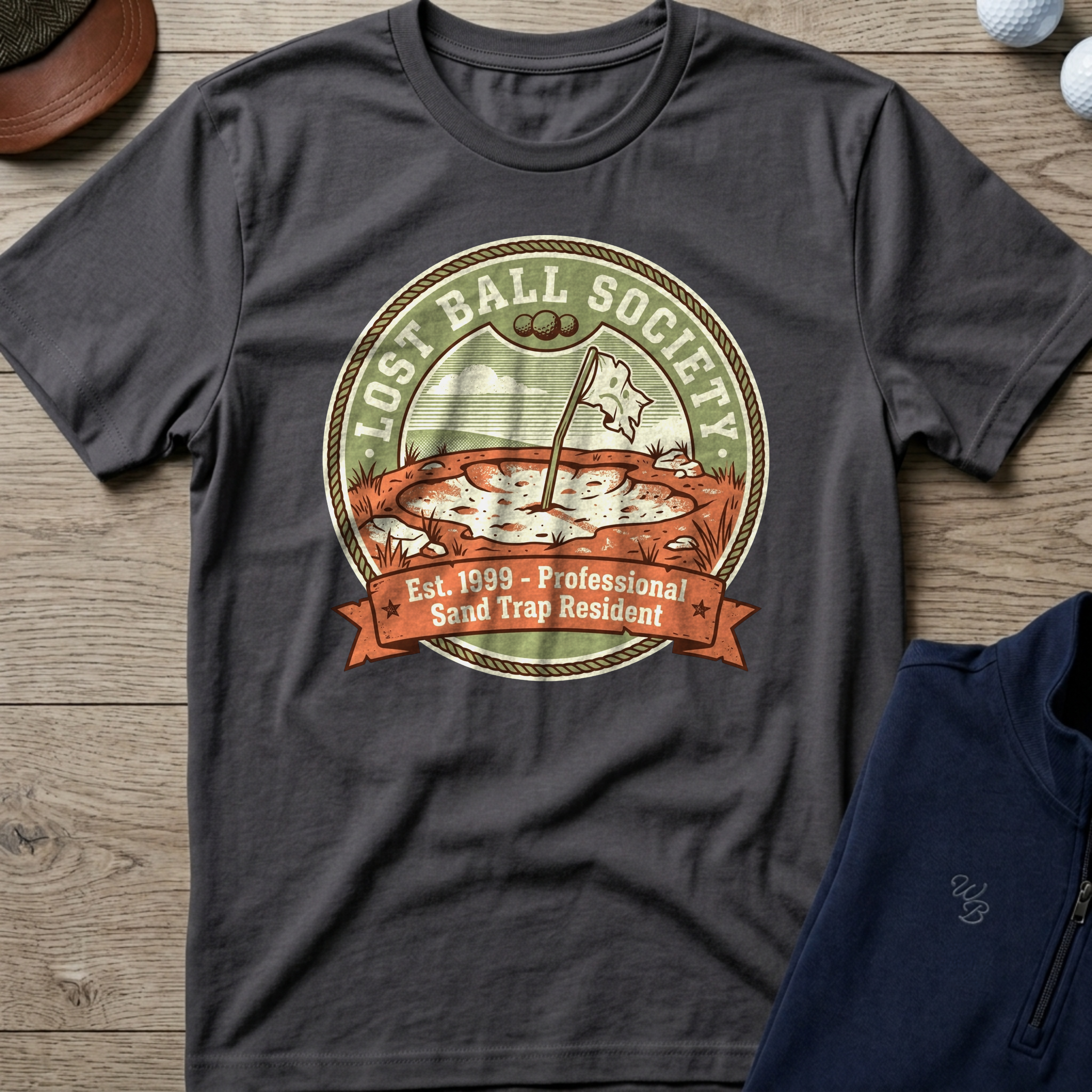 Lost Ball Society — Charcoal t-shirt