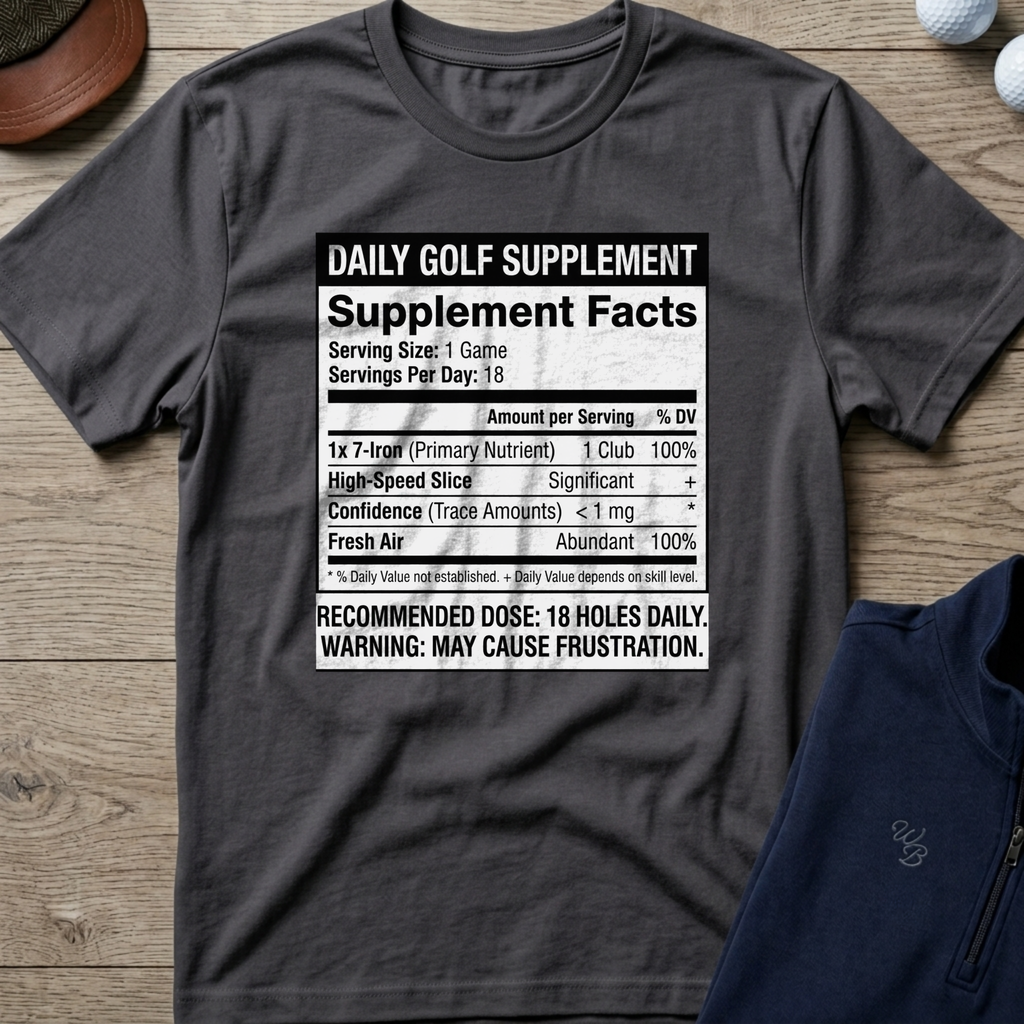 Daily Golf Supplement — Charcoal t-shirt