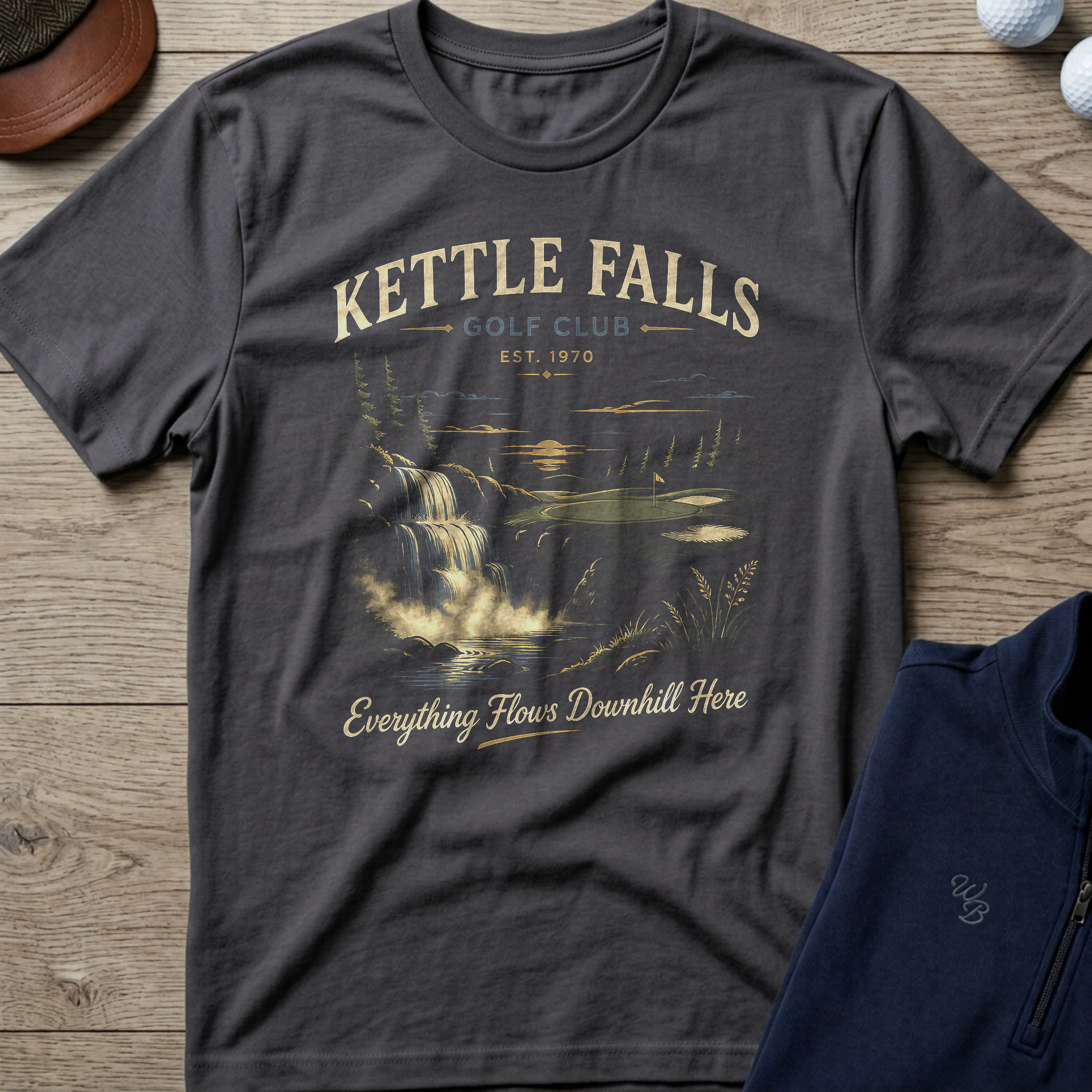 Kettle Falls — Charcoal t-shirt