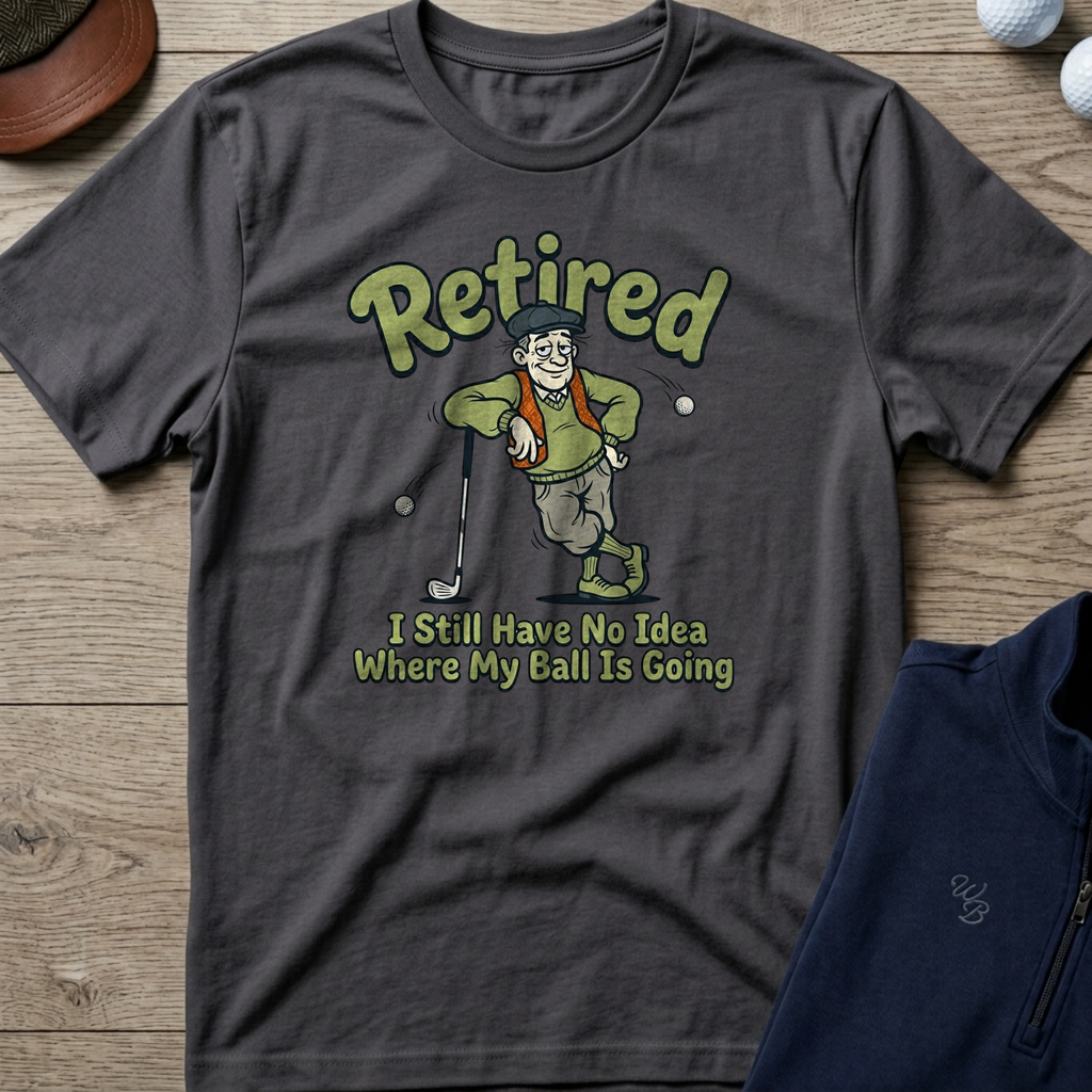 No Idea Where My Ball Is Going — Charcoal t-shirt