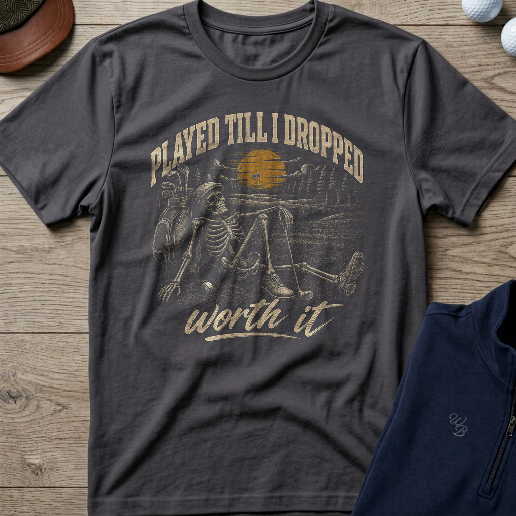 Played Till I Dropped — Charcoal t-shirt