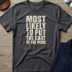 Cart In The Pond — Charcoal t-shirt